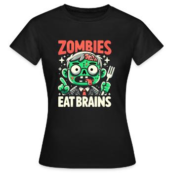 Horrorfilm-fan Zombie-horror Klassischer - Frauen T-Shirt - Schwarz - Vorne - AI Model Female 172 dark (172cm)