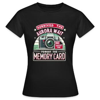 Aurora Aurora Tracker Alaska Wilderness - T-shirt Femme - noir - Devant - AI Model Female 172 dark (172cm)