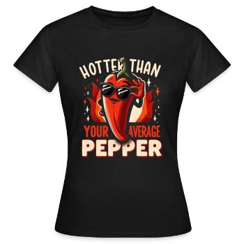 Amateur de cuisine épicée, chef des Chili Peppers - T-shirt Femme - noir - Devant - AI Model Female 172 dark (172cm)