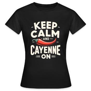 Amateur de cuisine épicée, chef des Chili Peppers - T-shirt Femme - noir - Devant - AI Model Female 172 dark (172cm)