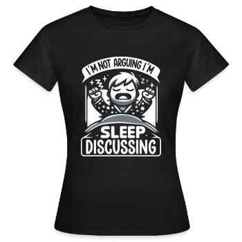 Parler dans le sommeil, Somniloquie, Parler dans le sommeil - T-shirt Femme - noir - Devant - AI Model Female 172 dark (172cm)