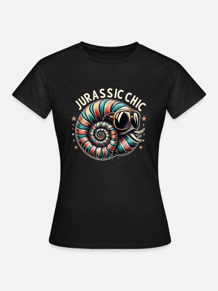 Fossilienjäger Fossilienjagd Paläontologe - Dame-T-shirt - sort