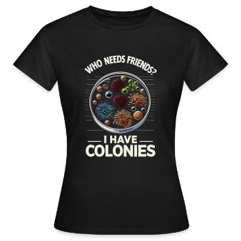 Microbiologiste Microbiologie Laboratoire Biologie des staphylocoques - T-shirt Femme - noir - Devant - AI Model Female 172 dark (172cm)