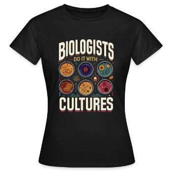 Microbiologiste Microbiologie Laboratoire Biologie des staphylocoques - T-shirt Femme - noir - Devant - AI Model Female 172 dark (172cm)