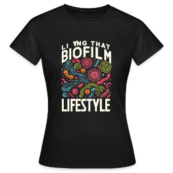 Microbiologiste Microbiologie Laboratoire Biologie des staphylocoques - T-shirt Femme - noir - Devant - AI Model Female 172 dark (172cm)