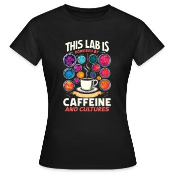 Microbiologiste Microbiologie Laboratoire Biologie des staphylocoques - T-shirt Femme - noir - Devant - AI Model Female 172 dark (172cm)