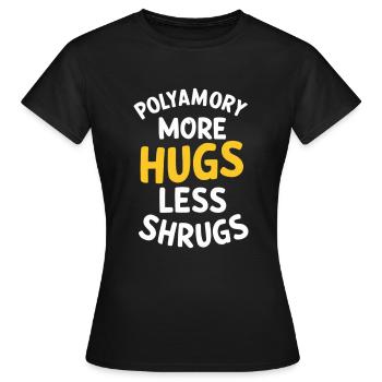 Communauté polyamoureuse Parentalité polyamoureuse - T-shirt Femme - noir - Devant - AI Model Female 172 dark (172cm)