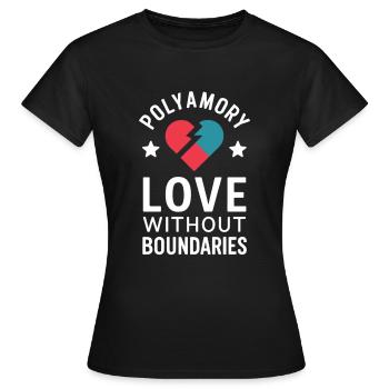 Communauté polyamoureuse Parentalité polyamoureuse - T-shirt Femme - noir - Devant - AI Model Female 172 dark (172cm)