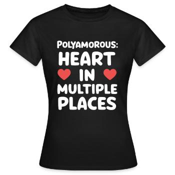 Communauté polyamoureuse Parentalité polyamoureuse - T-shirt Femme - noir - Devant - AI Model Female 172 dark (172cm)