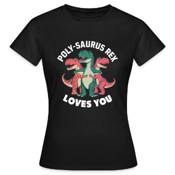 Communauté polyamoureuse Parentalité polyamoureuse - T-shirt Femme - noir - Devant - AI Model Female 172 dark (172cm)