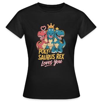 Communauté polyamoureuse Parentalité polyamoureuse - T-shirt Femme - noir - Devant - AI Model Female 172 dark (172cm)
