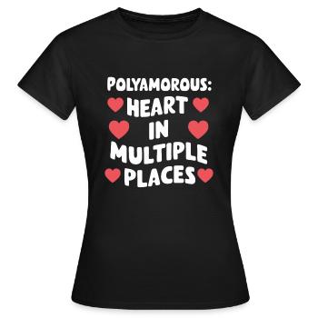 Communauté polyamoureuse Parentalité polyamoureuse - T-shirt Femme - noir - Devant - AI Model Female 172 dark (172cm)