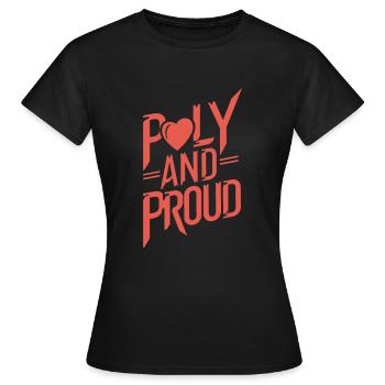 Communauté polyamoureuse Parentalité polyamoureuse - T-shirt Femme - noir - Devant - AI Model Female 172 dark (172cm)