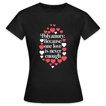 Communauté polyamoureuse Parentalité polyamoureuse - T-shirt Femme - noir - Devant - AI Model Female 172 dark (172cm)