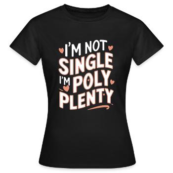 Communauté polyamoureuse Parentalité polyamoureuse - T-shirt Femme - noir - Devant - AI Model Female 172 dark (172cm)
