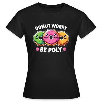 Communauté polyamoureuse Parentalité polyamoureuse - T-shirt Femme - noir - Devant - AI Model Female 172 dark (172cm)