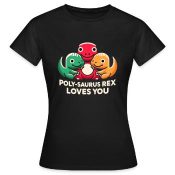 Communauté polyamoureuse Parentalité polyamoureuse - T-shirt Femme - noir - Devant - AI Model Female 172 dark (172cm)