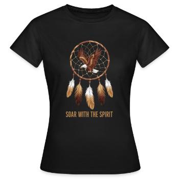 Attrape-rêves Attrape-rêves spirituel bohème - T-shirt Femme - noir - Devant - AI Model Female 172 dark (172cm)