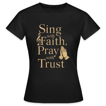 Musique chorale Chant religieux Musique confessionnelle - T-shirt Femme - noir - Devant - AI Model Female 172 dark (172cm)
