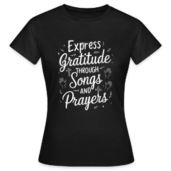 Musique chorale Chant religieux Musique confessionnelle - T-shirt Femme - noir - Devant - AI Model Female 172 dark (172cm)