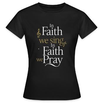 Musique chorale Chant religieux Musique confessionnelle - T-shirt Femme - noir - Devant - AI Model Female 172 dark (172cm)