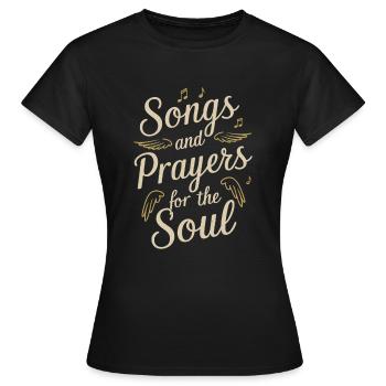 Musique chorale Chant religieux Musique confessionnelle - T-shirt Femme - noir - Devant - AI Model Female 172 dark (172cm)
