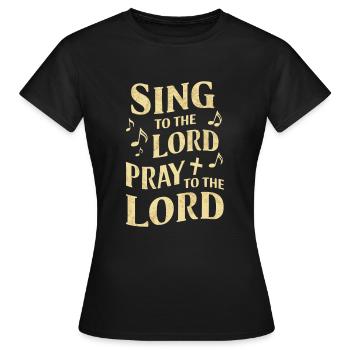 Musique chorale Chant religieux Musique confessionnelle - T-shirt Femme - noir - Devant - AI Model Female 172 dark (172cm)