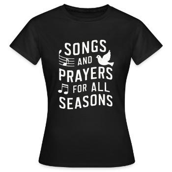 Musique chorale Chant religieux Musique confessionnelle - T-shirt Femme - noir - Devant - AI Model Female 172 dark (172cm)