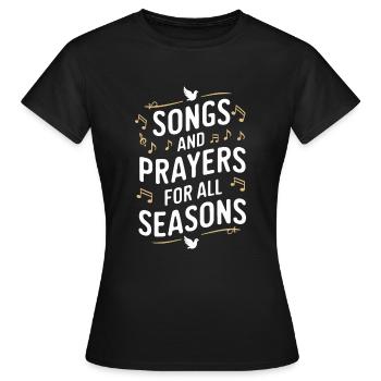 Musique chorale Chant religieux Musique confessionnelle - T-shirt Femme - noir - Devant - AI Model Female 172 dark (172cm)