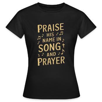 Musique chorale Chant religieux Musique confessionnelle - T-shirt Femme - noir - Devant - AI Model Female 172 dark (172cm)