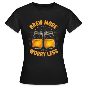 Benefits of Kombucha for Brewer Maker Tea Lover - Women's T-Shirt - black - Front - AI Model Female 172 dark (172cm)