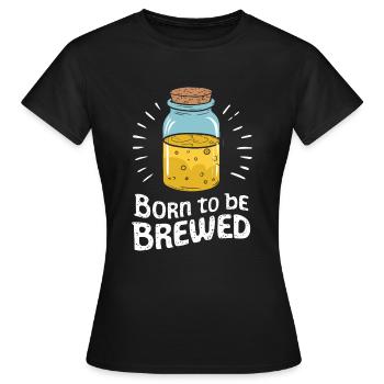 Benefits of Kombucha for Brewer Maker Tea Lover - Women's T-Shirt - black - Front - AI Model Female 172 dark (172cm)