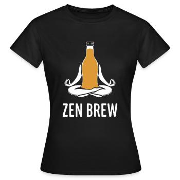 Benefits of Kombucha for Brewer Maker Tea Lover - Women's T-Shirt - black - Front - AI Model Female 172 dark (172cm)