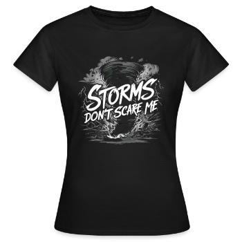 Erlebe Die Faszinierende Welt Des Tornadojagens - Frauen T-Shirt - Schwarz - Vorne - AI Model Female 172 dark (172cm)