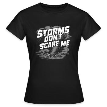 Erlebe Die Faszinierende Welt Des Tornadojagens - Frauen T-Shirt - Schwarz - Vorne - AI Model Female 172 dark (172cm)