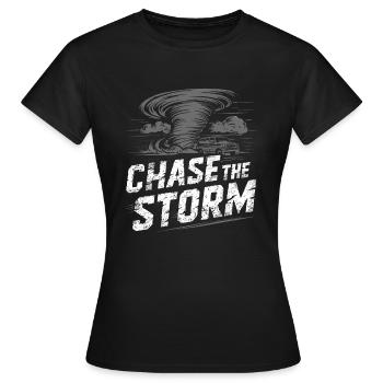 Erlebe Die Faszinierende Welt Des Tornadojagens - Frauen T-Shirt - Schwarz - Vorne - AI Model Female 172 dark (172cm)