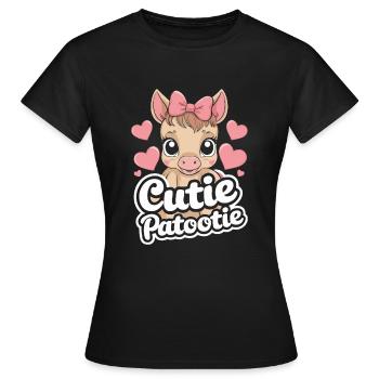 Amoureux des chevaux, soins aux poulains, équitation, passion - T-shirt Femme - noir - Devant - AI Model Female 172 dark (172cm)