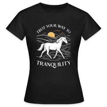 Guérison par l’équithérapie et - T-shirt Femme - noir - Devant - AI Model Female 172 dark (172cm)