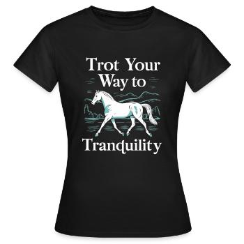 Guérison par l’équithérapie et - T-shirt Femme - noir - Devant - AI Model Female 172 dark (172cm)