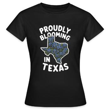 Texas Wildflowers Season Fields Flowers Texas - Women's T-Shirt - black - Front - AI Model Female 172 dark (172cm)