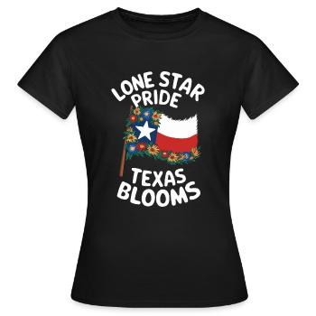 Texas Wildflowers Season Fields Flowers Texas - Women's T-Shirt - black - Front - AI Model Female 172 dark (172cm)