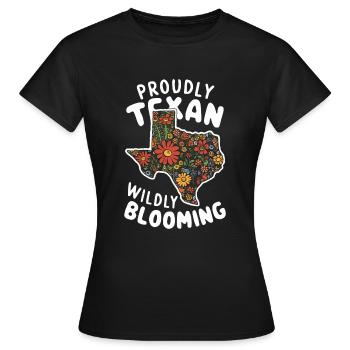 Texas Wildflowers Season Fields Flowers Texas - Women's T-Shirt - black - Front - AI Model Female 172 dark (172cm)