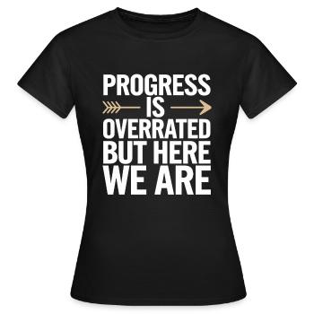 Leadership et gestion orientés vers le progrès pour - T-shirt Femme - noir - Devant - AI Model Female 172 dark (172cm)