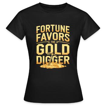 Goldrausch Abenteuer Goldsucher Schatzsuche - Frauen T-Shirt - Schwarz - Vorne - AI Model Female 172 dark (172cm)