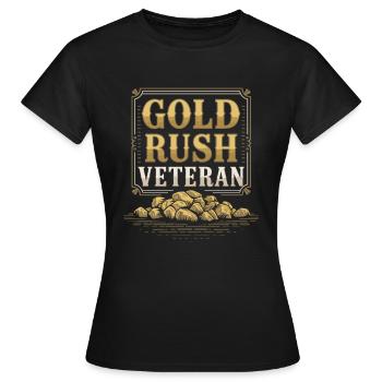 Goldrausch Abenteuer Goldsucher Schatzsuche - Frauen T-Shirt - Schwarz - Vorne - AI Model Female 172 dark (172cm)