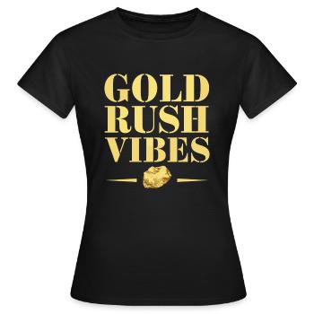 Goldrausch Abenteuer Goldsucher Schatzsuche - Frauen T-Shirt - Schwarz - Vorne - AI Model Female 172 dark (172cm)