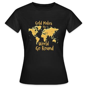 Goldrausch Abenteuer Goldsucher Schatzsuche - Frauen T-Shirt - Schwarz - Vorne - AI Model Female 172 dark (172cm)