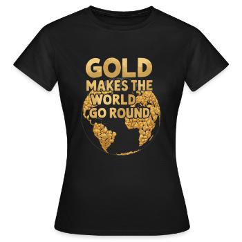 Goldrausch Abenteuer Goldsucher Schatzsuche - Frauen T-Shirt - Schwarz - Vorne - AI Model Female 172 dark (172cm)