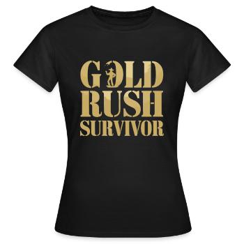Goldrausch Abenteuer Goldsucher Schatzsuche - Frauen T-Shirt - Schwarz - Vorne - AI Model Female 172 dark (172cm)