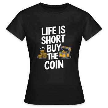 Coin Collector Coin Collection Numismatic History - Frauen T-Shirt - Schwarz - Vorne - AI Model Female 172 dark (172cm)